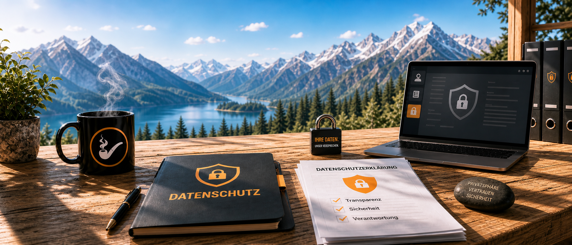 Datenschutz und digitale Souveränität im Admin-mit-Pfeife-Stil